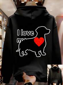 Sudadera con capucha simple para hombres, color sólido, se ve bien con cualquier chaqueta Herren - Negro - Ver 1