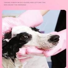 Heat Resistant Extra Long Pet Bath Gloves - Textured Latex Rubber Gloves For Dog Washing, Dishwashing & Household Cleaning, Slip Resistant & Durable - Pink - View 10