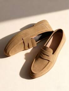 设计师时尚男士一脚蹬乐福鞋，仿麂皮休闲鞋，柔软、舒适、透气、防滑、平底鞋，适合西装、学生、毕业典礼、商务、派对、婚礼、春夏/秋季、加大码，多种颜色可选。注意：尺码偏小，请订购大一码。Old Money Chic 秋季