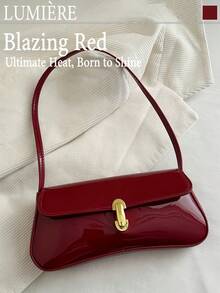 Women's Vintage Faux Oiled Leather Flap Decor One Shoulder Underarm Bag, Suitable For Dating, Outing, Party - Nhiều màu - Xem 2