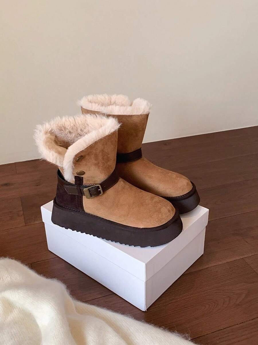 Women Snow Sneakers - Brown - View 1