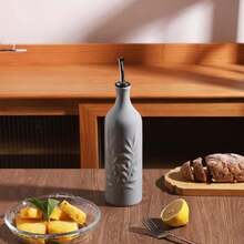 Sweejar Ceramic Olive Oil Dispenser Bottle, 20 Oz Relief Opaque Oil Cruet Protects Oil To Reduce Oxidation, Suitable For Storage Oil, Vinegar, Soy Sauce, Coffee Syrup, Liquids, Set Of 1 (Light Blue) - Color15 - 查看 6