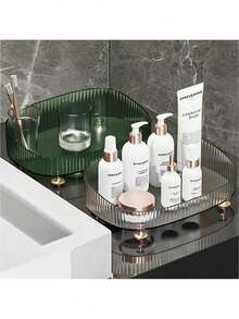 1pc Desktop Dressing Table Storage Box, High-End Cosmetics Storage Box, Light Luxury Jewelry Storage Box - Multicolor - View 2