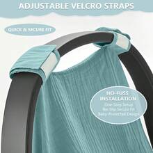 Funda para asiento de coche de bebé, color verde salvia - 1 - Ver 5