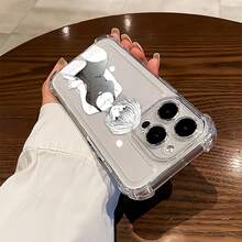 Funda para móvil con diseño de chica anime en traje de baño. Compatible con teléfonos ,  17,  16 Pro Max,  15 Pro Max,  13 y  12. Fabricada en TPU para una protección eficaz contra golpes y caídas. Un regalo ideal para familiares, amigos, seres queridos, parejas y para Navidad. - transparente - Ver 3