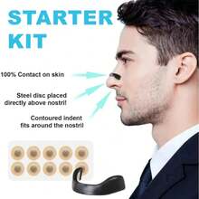 Skin  Magnetic Nose Strips,Sport  Dilator,Intake Breathing  Strip Starter Kit Boost Oxygen Snore Reducing Aids - Màu huỳnh quang - Xem 3