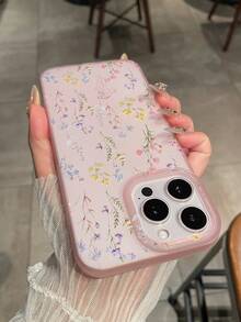 Ốp lưng điện thoại chống sốc, thời trang, in họa tiết hoa, mềm mại, trong suốt, tương thích với iPhone 11/12/13/14/15 Pro Max/16/16 Plus/16 Pro/16 Pro Max, quà tặng mùa xuân. - Hồng - Xem 4