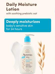 Aveeno 婴儿日常保湿身体乳，乳液质地，轻盈易吸收，不油腻，天然植物配方，日常保湿，舒缓滋养，持久保湿，韩妆，韩国彩妆，354毫升/11.97液体盎司。