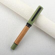 58K Gold Plated Wooden Fountain Pen, Luxury F-Nib, Writing Ink Pen, Elegant Calligraphy Ink Pen, Office & Study Supplies - 58P - View 6