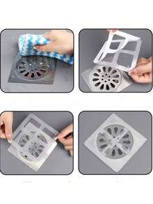 Drain Stickers, Filters, Self-Adhesive Mesh Insect-Proof Drainage Sticker Set,Cleaning Brush - Insect Hair And Debris Collector, Hair Collector, Anti-Clogging Insect Filter,For Bathroom Sinks, Kitchen Drains, Shower Drains, Easy To Install,Remove, Sink Filter Stickers, Essential For Home Plumbing Maintenance, Dormitory Essential. Kitchen Items Kitchen Accessories Kitchen Tools