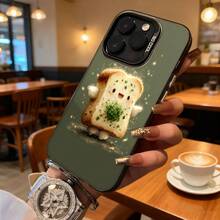 Funda de Teléfono Diseño de Tostada Verde con Perejil para Modelos de  y  Adecuada para Todas las Estaciones Opción de Regalo Ideal - Negro - Ver 2