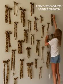 Bộ 12 chiếc nơ ruy băng họa tiết da báo - Nơ trang trí tường tự làm, nơ thủ công họa tiết động vật dễ thương, thích hợp cho phông nền tiệc, gói quà, trang trí đám cưới, trang trí tiệc sinh nhật, kẹp tóc và băng đô, phù hợp cho nhà cửa, phòng ngủ, phòng khách, ngày lễ tình nhân và các dịp lễ hội. - Họa tiết da báo - Xem 8