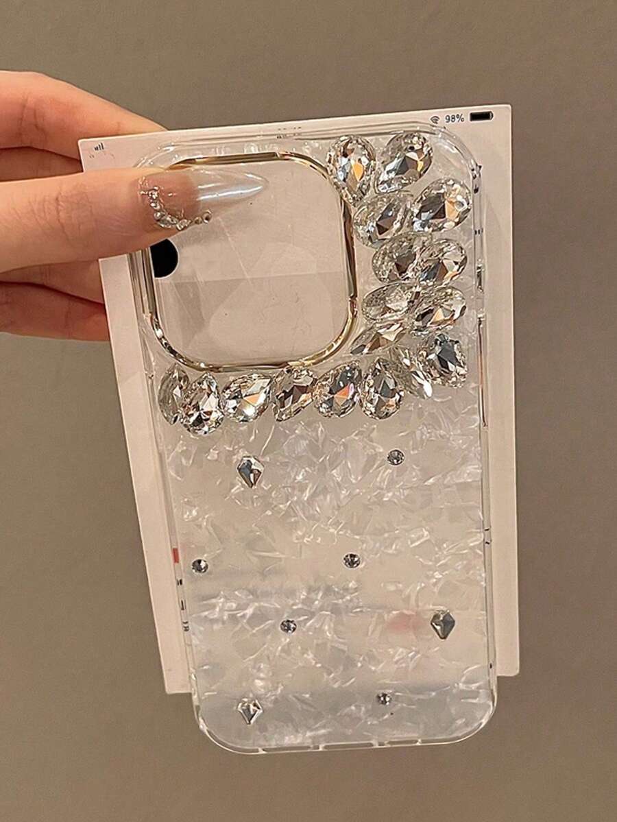 Casing Ponsel Mewah Berkilau Berlian Payet Fashion Baru Tekstur Cangkang Kristal 3D Rhinestone Kompatibel Dengan iPhone 14 Pro Max/14 Pro/14, Kompatibel Dengan iPhone 15 Pro Max/15 Pro/15, Kompatibel Dengan iPhone 12/13 Pro Max, Kompatibel Dengan iPhone 17/17 Pro/17 Pro Max, Kompatibel Dengan iPhone 16/16 Pro/16 Pro Max/16 Plus, Versi Internasional, Bukan Versi Domestik, Hadiah Ulang Tahun - MultiWarna - View 1