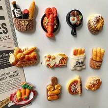 3/5/8/10/12pcs - Micro Resin Food Fridge Magnets, 3D Shaped, Multiple Cute Styles, Perfect For Decorating Office, Kitchen, Whiteboard, Locker, Dishwasher, Home Decor, Also Great As Holiday Gifts For Friends. - Multicolor - View 3