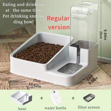 宠物喂食器、猫咪饮水器、不锈钢猫碗、狗碗、防震狗碗、宠物猫狗用品（普通款和不锈钢款） - 1公升 - 查看 10