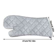 Heat Resistant Gloves Kitchen Cooking Baking Microwave Oven Mitts - Grey - View 3