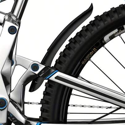 2pcs Adjustable Hard Shell Bicycle Fenders, Suitable For Mountain Bike Front And Rear Mudguards, Outdoor Cycling Dedicated Bike Mudguards, Compatible With Mountain And Road Bikes, Hard Shell Mudguards For DH Downhill Use