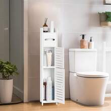 Bathroom Cabinet, Toilet Storage, Space-Saving, For Small Rooms, 78 X 17 X 15 Cm - trắng - Xem 8