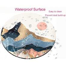 Pad, Sunrise Mountain  Pad, Cute Small Round Pad For Laptop Office Desk, Waterproof Non-Slip Rubber Base Computer  Pads For Wireless , Abstract Mountain,15Sunrise - 15日出 - 查看 4