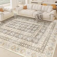 Large Washable 6x9 Area Rug: Boho Moroccan Geometric Neutral, Non-Slip Foldable Indoor Floor Carpet For Living Room, Bedroom, Dining Table - Beige, 6X9 - Cokelat Bunga - View 3