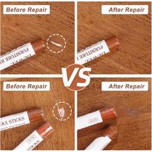 DEWEL 6-Color Wood Repair Wax Sticks Kit - Furniture Scratch & Hole Filler Crayons For Tables, Floors, Cabinets & Doors | Quick Melt-Application - one-size - View 6