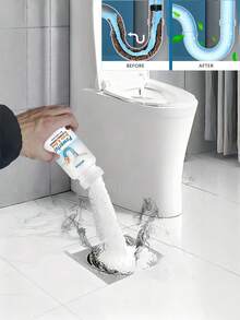 jakehoe Drain Unclogging Powder, Kitchen & Bathroom Pipe Cleaner, Odor Removal, Dissolves Blockages (Random New/Old Model Shipped) - Powdery - View 2