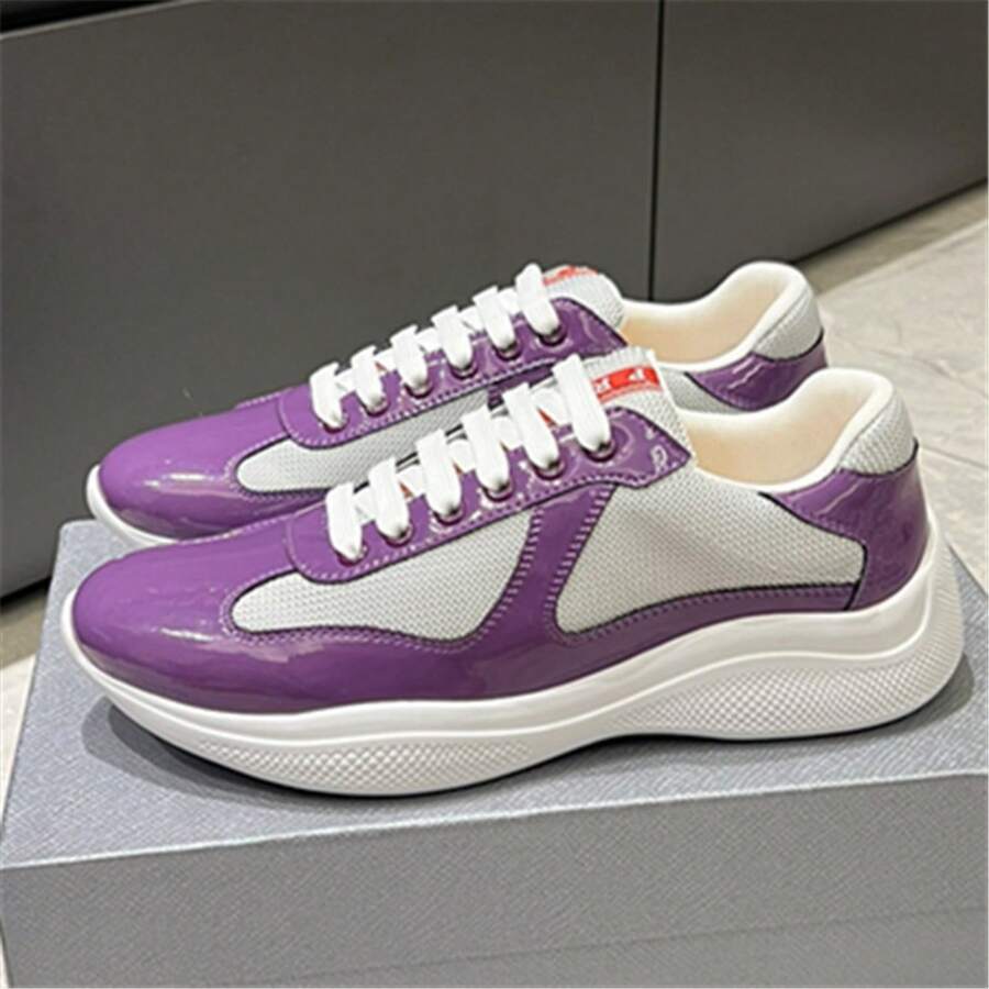 2025 New Breathable Low-Top Casual Men's Sneakers With Cushioning And Pressure Relief - Màu tím - Xem 1