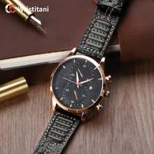 Correa de Reloj de Cuero Auténtico de 20/22mm con Cierre Rápido - Recambio para Reloj de Hombre, Nº114 en de - Negro+Marrón - Ver 8