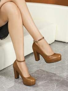 2025 New Sexy, Fashionable, Versatile, Elegant High Heels - Brown - View 15