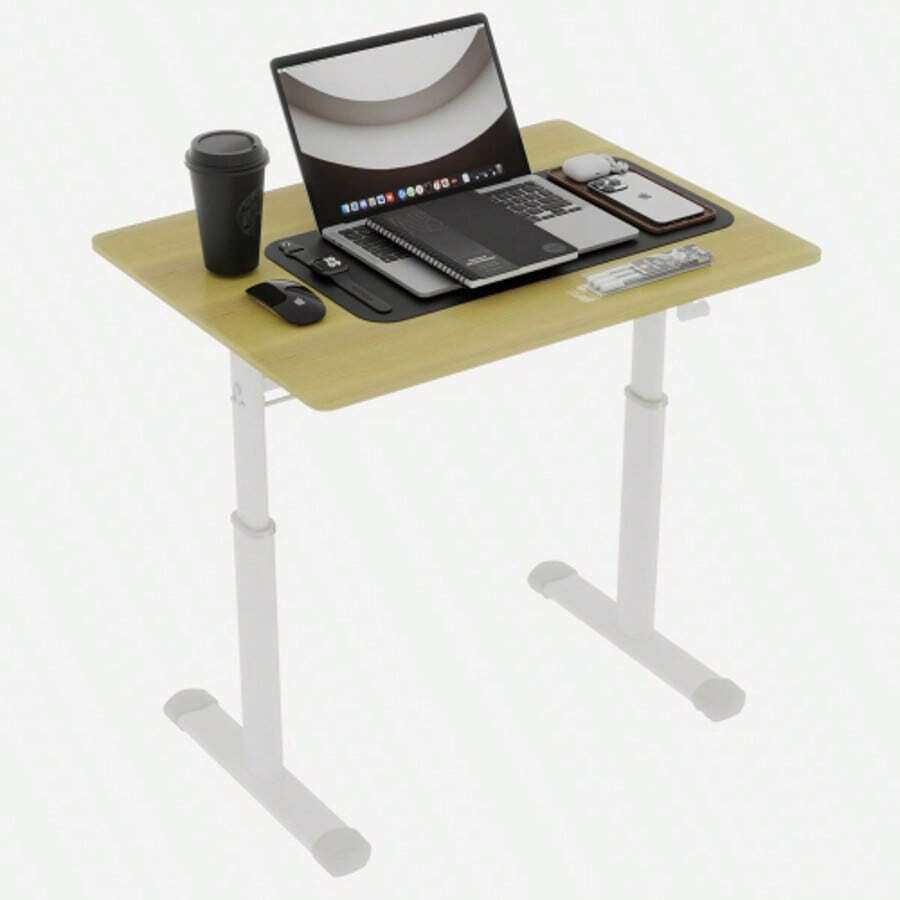 Adjustable Study Desk For Kids & Adults – Height-Adjustable, Multi-Purpose Home/Office Desk, Compact Design - Khaki - View 1