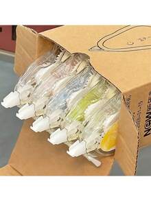 5 Packs Correction Tape Set, PET Material, Smooth And Simple Silent Correction Tape Application For School, Home, And Office Use - Pink, Blue, Green, Purple Back To School - Sets - View 8