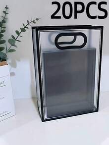20pcs/10pcs/5pcs/1pc Transparent PVC Gift Bags, Tote Bags For Birthday, Wedding, Valentine's Day, Graduation, Transparent Plastic Gift Bag, Large Capacity Cosmetic Storage Bag - Multicolor - View 20