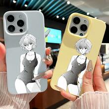 Funda para móvil con diseño de chica anime en traje de baño. Compatible con teléfonos ,  17,  16 Pro Max,  15 Pro Max,  13 y  12. Fabricada en TPU para una protección eficaz contra golpes y caídas. Un regalo ideal para familiares, amigos, seres queridos, parejas y para Navidad. - Azul - Ver 3