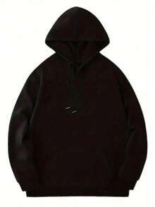 Nueva sudadera con capucha de color sólido impresa - Ajuste holgado, lavable aáquina, patrón geométrico para primavera, otoño e invierno G8SW - Blanco - Ver 4