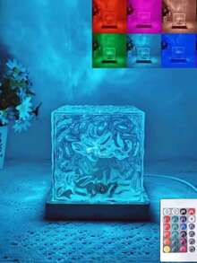 1pc Aurora Wave Projection Lamp - USB Powered LED Night Light Projector With Remote Control, 16 Colors, Suitable For Bedroom, Party, Valentine's Day, Home And Office Decor, Party Atmosphere Lighting, Modern Desk Lamp, Holiday Decoration