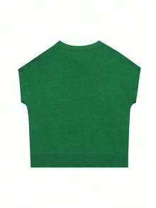 Elegant Women Loose Knit Sleeveless Vest, Casual Versatile Basic Top, Retro Vintage Style, Suitable For Spring/Summer, Back To School Season, Christmas, Thanksgiving, New Year And Other Occasions (Flower Placement Random)