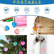 2/5/10/20/30/48个装心形钥匙扣，复活节彩蛋篮填充物，课堂奖品，生日感官玩具，派对礼品，板，礼品袋，小型按压式泡泡爆破玩具，散装感官玩具，玩具，派对礼品，随机颜色派对礼品 - 彩色 - 查看 6