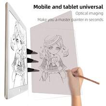 1pc Optical Tracing Board, Portable Optical Drawing Board Image Tracing Board Drawing Projector Optical Drawing Board Sketching Tool, Artist Christmas Halloween Thanksgiving Gift, Size: 20x13cm (7.87x5.12inch) - Black - View 9