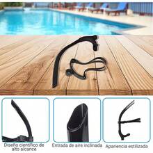 Snorkel Frontal Natación para Nadadores,Adulto/Niño Snorkel Natacion, Elástico de Cabeza Fácilmente Ajustable,Snorkel para Nadar, Bucear y Hacer Snorkel - Negro - Ver 6