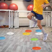 10片装15.5厘米平地标志垫，足球训练平地标记垫，网球场标志垫