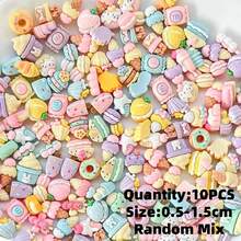 10/20/30pcs Cute Mixed Mini Desserts, Donuts, Ice Cream, Cakes, Hamburger Theme Series DIY Resin Flatback Decorative Charms, DIY Fashion Jewelry Making Parts And Accessories,Suitable For DIY Crafts, Phone Cases, Hair Clips,And More Creative Resin Decoration Accessories - Mini Dessert Series - View 9