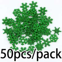 (50 piezas) Copos de nieve navideños, piezas de madera multicolores, formas mixtas, copos de nieve de madera, adornos navideños, colgantes, - Multicolor - Ver 9