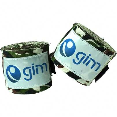 GIM Vendas Deportivas de Boxeo 4.5m Negro Protección y Soporte para Manos Muñecas y Nudillos con Cierre de Contacto Firme