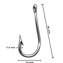 ANZUELOS PARA PESCA #10 ADIR 10902 • PAQUETE CON 100 PIEZAS • RESISTENTES Y AFILADOS - Plateado - Ver 2