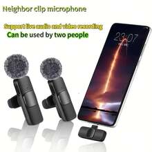 Feng Yang Wireless Lapel Microphone For USB-C Android Phones| Plug-And-Play, Auto-Sync, Rechargeable Lithium-Polymer Battery, Dual USB/Battery Power - Typ-C 1-1 - Visa 6