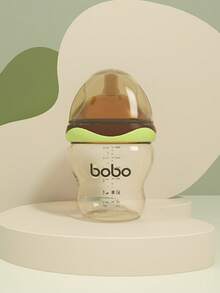 1pc Wide Mouth PPSU Baby Bottle, Anti-Colic Anti-Reflux Newborn 0-6 Months Feeding Bottle, Breastfeeding Simulation PPSU Bottle - Green - View 12