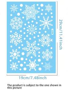 64pcs/192pcs/576pcs Christmas Window Decals - Snowflake Designs In Various Shapes, Xmas Decals Decorations,Christmas Window Clings Snowflakes Window Decals Static Window Stickers For Christmas Decorations Windows Winter & Holiday Designs For Glass Windows
