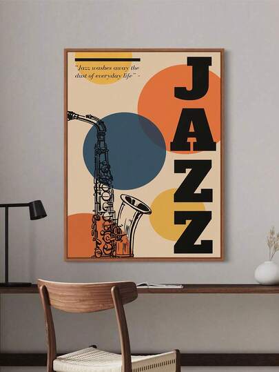 2pcs Wooden Frame Canvas Poster, Modern Art, Jazz Manuscript Poster, Staff Music Pentagram Poster, Music Lover Poster Wall Art For Living Room, Wall Decor, Ideal Gift For Bedroom Living Room Corridor, Wall Art, Wall Decor, Winter Decor, Room Decoration