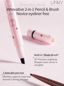 unny club 2-In-1 Gel Eyeliner Pencil, Fine Tip, Smooth & Pigmented Color, Nourishing, Waterproof & Sweat-Resistant - R03 Đỏ đậm - Xem 5