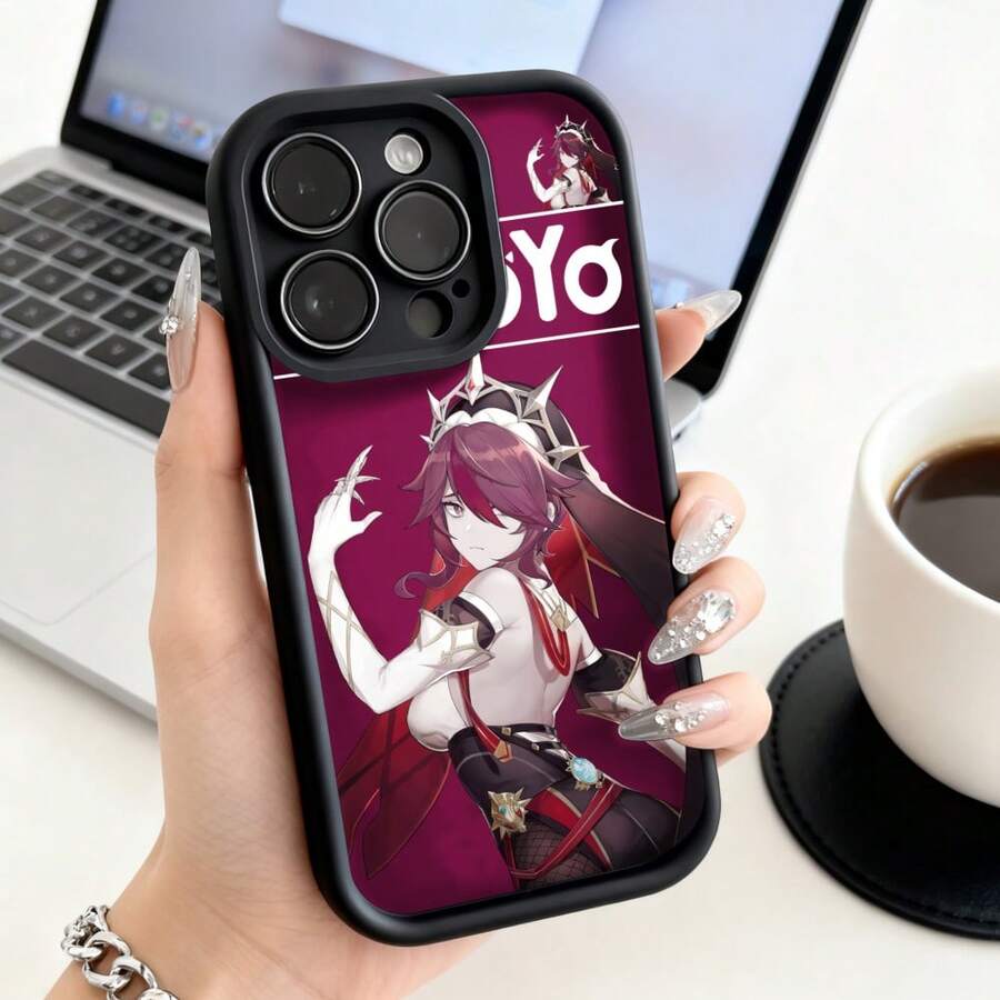 Funda de teléfono Honkai Star Rail diseño de personaje Himeko para  15 Pro Max  14  13  Galaxy S23 S22 S21 protector de teléfono funda de pareja regalo para novio novia regalo de vacaciones - Café integral - Ver 1